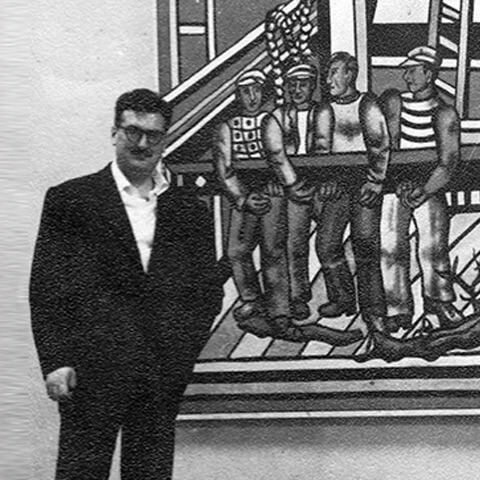 París. Damián en casa de Fernand Léger, pintor que lo apasionaba.